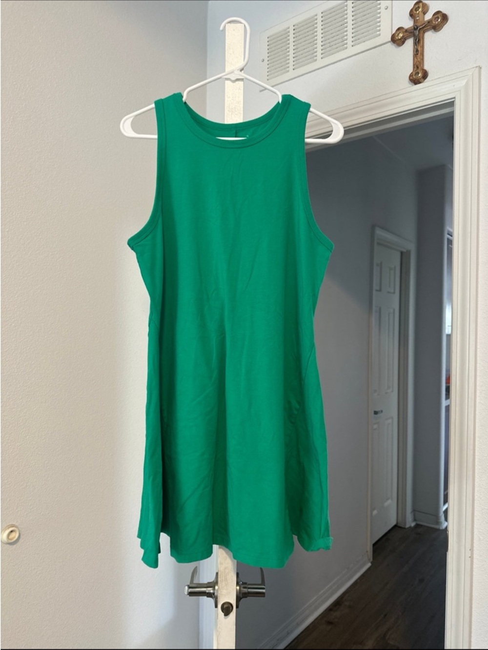 a new day Green Sleeveless Swing Mini Dress
